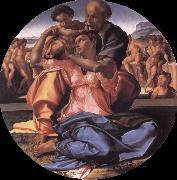 Michelangelo Buonarroti The Holy Family with the Young St.John the Baptist oil painting artist